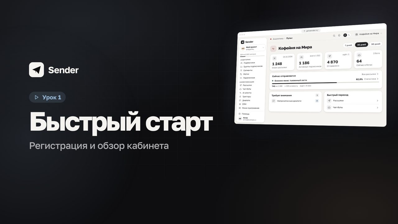 Видеоурок 1: Быстрый старт